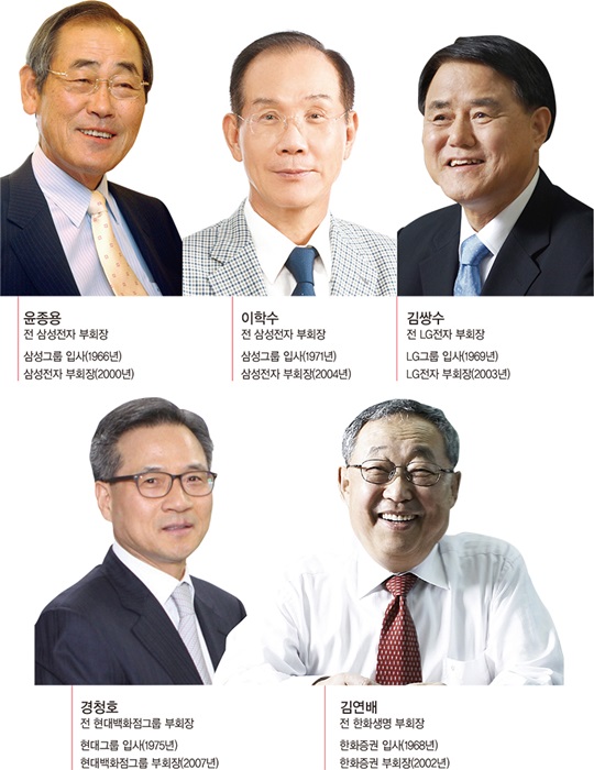 ‘삼성의 중흥’ 이끈 윤종용·이학수…‘LG 가전 신화’ 주역 김쌍수